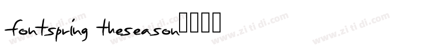 FONTSPRING TheSeason字体转换